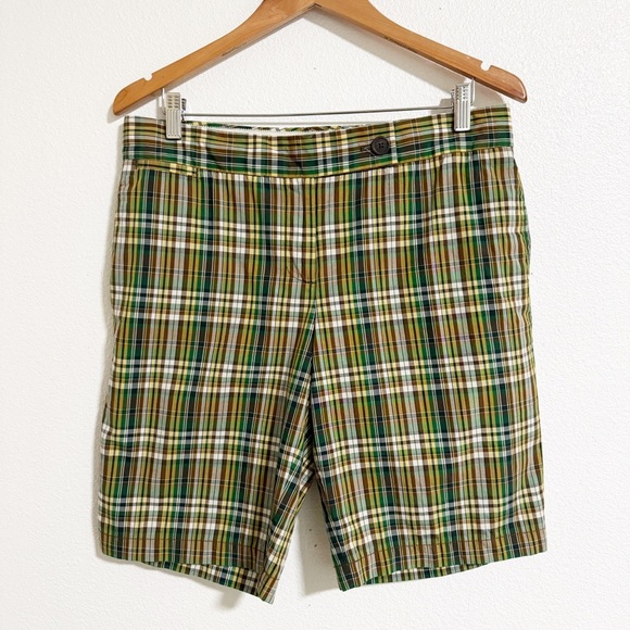 Y2K J. Crew City Fit Plaid Bermuda Shorts - Picture 1 of 9